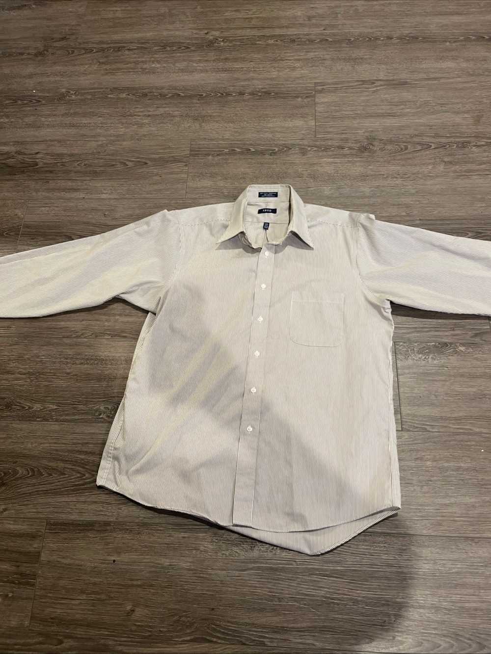 Izod Men's Light Brown Button-Up Dress Shirt